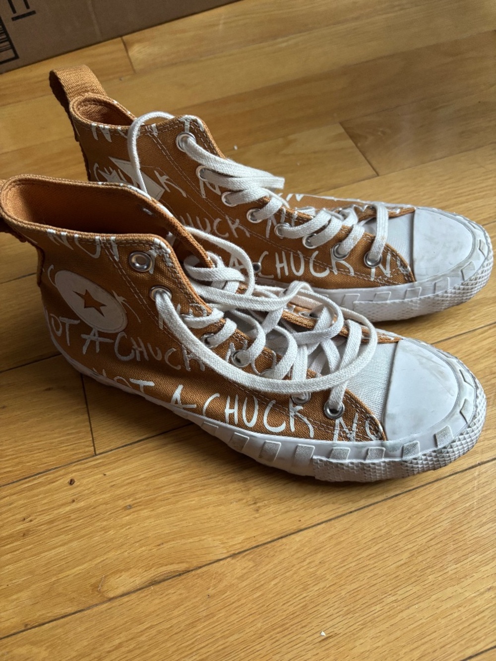 Converse UNT1TL3D High Top "Not A Chuck" Golden Tan / White – Women's Size 9